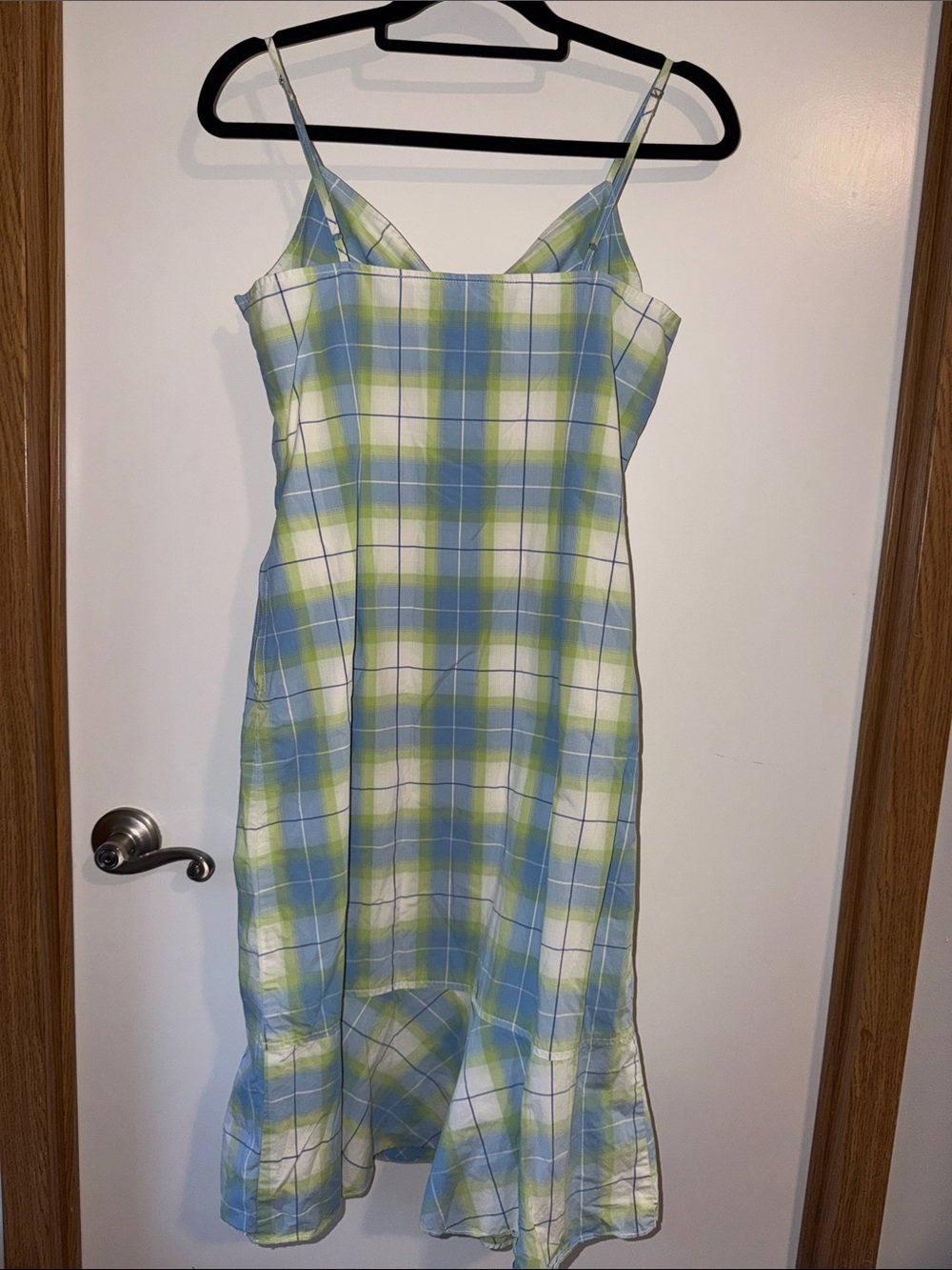 Tommy Hilfiger Blue and Green Plaid Midi Dress - Picture 5 of 6